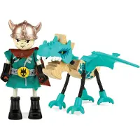 Hape speelset drakenrijder groen 2 delig 17 cm