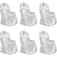 vidaXL Bruiloft Stoelhoes Wit (6 stuks)