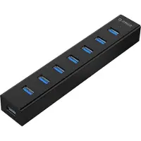 ORICO USB-C Hub - 7x USB-A - Gevoed - USB 3.2 Gen 1 - 1 meter - Zwart