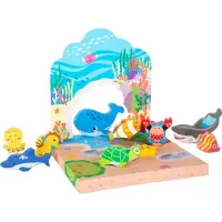 Small Foot onderwater wereld set hout 28 x 29 cm 13-delig