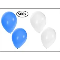 Themaparty Ballonnen helium 500x blauw en wit