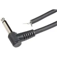 BKL 6,35mm Jack (m) haaks mono audio kabel met open eind / zwart - 1,8 meter