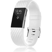 Shop4 - Fitbit Charge 2 Bandje - Siliconen Wit