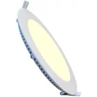 BES LED LED Downlight Slim - Inbouw Rond 12W - Dimbaar - Warm Wit 3000K - Mat Wit Aluminium - Ø170mm