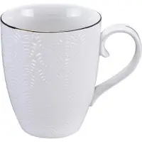 Tokyo Design Studio - Nippon White Goude Rand - Mok - Thee Kop - 8.5x10.2cm 380ml Golven Wit Goud (3 ex)