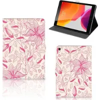 B2Ctelecom iPad 10.2 2019 | iPad 10.2 2020 | 10.2 2021 Tablet Cover Pink Flowers