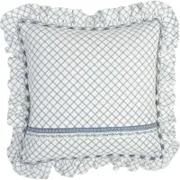 Clayre & Eef - katoenen Kussenhoes - Animal Parade - Blauw / Wit - 40 x 40 cm