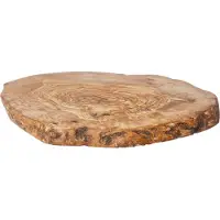 COSY&TRENDY SERVEERPLANK ROND 22-26CM OLIJFHOUT