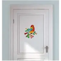 VAN IKKE Muursticker Geborduurde vogel