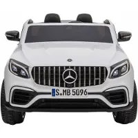 Mercedes-Benz Elektrische Kinderauto Mercedes Benz GLC 63 S Wit 2 Persoons 12V Met Afstandsbediening FULL OPTIONS