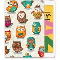 B2Ctelecom Apple iPad 10.2 | iPad 10.2 (2020) | 10.2 (2021) Back Case Vrolijke Uilen