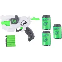 Eddy Toys shooter pistool met foampijlen wit 26 cm