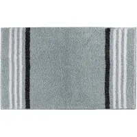 Casilin Badmat Antislip 70x120cm Lima - Waterabsorberende Badkamermat - Wasbaar en Sneldrogend - Voor Douche en Bad - Hoogpolig - Acryl - Rechthoek - Groen, Grijs