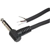 BKL 6,35mm Jack (m) haaks stereo audio kabel met open eind / zwart - 1,8 meter