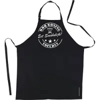 Kariban Schort - BBQ Koning - Eet smakelijk - Topchef - exclusieve barbecueschort - 100 % katoen -zwart