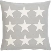 Clayre & Eef Sierkussenhoes - 100% Katoen - kussenhoes - Sterren - Stars - 50 x 50 cm - Grijs