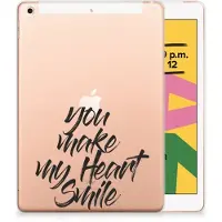 B2Ctelecom Apple iPad 10.2 | iPad 10.2 (2020) | 10.2 (2021) Back cover met naam Heart Smile