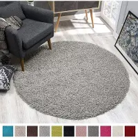 Muratap Loca shaggy rond vloerkleed hoogpolig- 200 cm rond