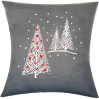 Vervaco - Borduurkussen kit - Kerst - Kerstbomen - PN-0164820 - Borduren - Borduurpakket - Borduurpakket volwassenen