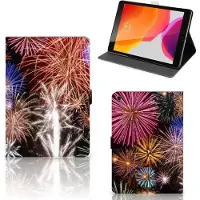 B2Ctelecom iPad 10.2 2019 | iPad 10.2 2020 | 10.2 2021 Tablet Hoes met standaard Vuurwerk