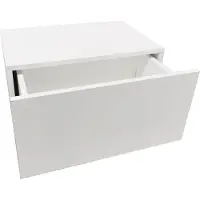Vdd Zwevend nachtkasje - hangend halkastje - met lade - 50 cm breed - wit