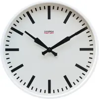 Cloudnola Fabriek Wit - Station Muur Klok - 45 cm – WandKlok - Artistiek Design