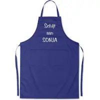 Kariban Mijncadeautje - Luxe schort - Schijt aan Sonja - blauw