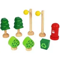 I'm Toy Poppenhuis accessoires - Lantaarnpalen, brievenbus en bomenset*