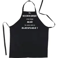 Kariban Mijncadeautje Schort De kookkunst van mijn man - Mooie - grappige - leuke Keukenschort - Zwart