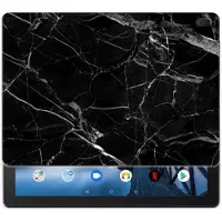 B2Ctelecom Lenovo Tab E10 Tablet Back Cover Marmer Zwart - Origineel Cadeau Vader