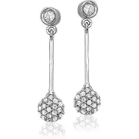 Montebello Oorbellen Carol - Dames - Zilver Gerhodineerd - Zirkonia - 22 mm