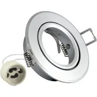 ABC-led Inbouw spot GU10 - aluminium - rond armatuur - geborsteld - zilver/zilver 85mm