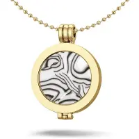 Montebello Ketting Alexa G - Dames - Staal - Messing Verguld - Parelmoer - ?35 mm - Coin - 3-delig - 80 cm
