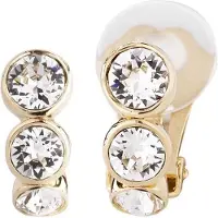 Traveller oorclips - met Swarovski Crystal - 22ct verguld - #155804