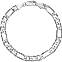 Trendjuwelier huiscollectie Armband Zilver Figaro 6 mm 22 cm