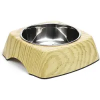 Beeztees Melamine eetbak Natural Wood.