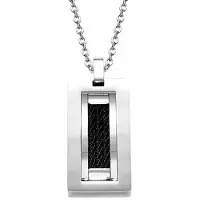 Montebello Ketting Agon - Heren - 316L staal - 18 x 35 mm - 56 cm