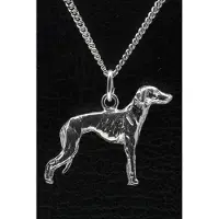 MOOYE ® - Collectie Zilveren Sloughi ketting hanger - groot