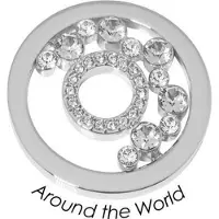 Quoins Disk Around the World staal zilverkleurig Medium QMOK-33M-E-CC