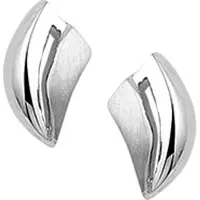 The Jewelry Collection Oorknoppen Poli/mat - Zilver Gerhodineerd
