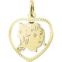 Trendjuwelier huiscollectie 4005841 Gouden bedel kinderkopje meisje