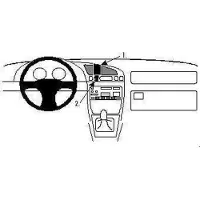 Brodit ProClip houder geschikt voor Ford Courier/ Fiesta - Mazda 121 1996-2002 Center mount