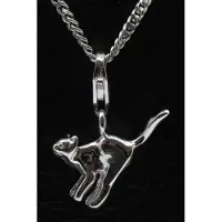 MOOYE ® - Collectie Zilveren Kat staart omhoog hanger én bedel