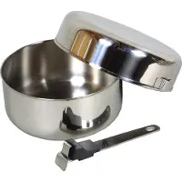 Basic Nature - RVS kampeerpan Junior - Pan 1,4 l, grijs