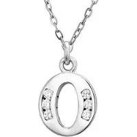 Montebello Montebello, zilveren ketting met hanger, Letter O met zirkonia