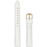 Hirsch Hirsh Horlogeband - Crocograin Wit - Leer - 12mm