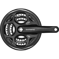 Shimano 7/8-speed Altus FC-CM311 48/38/28T crankstel met kettingkast - Zwart