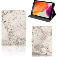 B2Ctelecom iPad 10.2 2019 | iPad 10.2 2020 | 10.2 2021 Leuk Tablet hoesje Marmer Beige