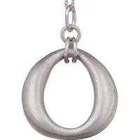 Orphelia Hanger + Ketting Oval Satin ZH-4524