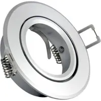 ABC-led Inbouw spot GU10 - aluminium - rond armatuur - gepolijst - zilver/zilver 95mm